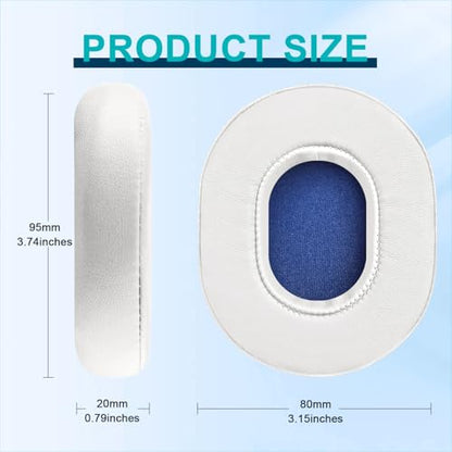 HAOMUK Replacement Ear Pads for Skullcandy Crusher Wireless/Evo/ANC Hesh 3/EVO/ANC, Headphones Ear Cushions, Headset Earpads, Ear Cups Cover-White - color: White