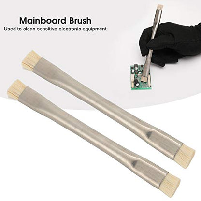 Anti-Static Brush, 2pcs Antistatic ESD Brush Motherboard Cleaning Tools Cleaning Brush Kit for Keyboards, Cell Phone Parts, Computer Fans