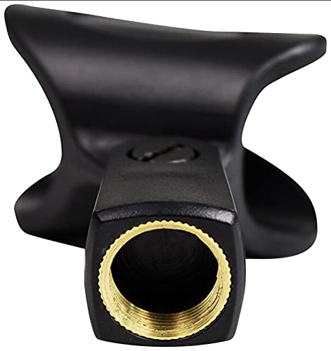 Rockville RVCLIP5 Universal Wireless Microphone Clip with Copper Threading | Fits 30-35mm Wireless Mics, Stand Mountable, Flexible Soft Plastic, 5/8" x 27 Copper Thread, Fits Shure/Audio-Technica