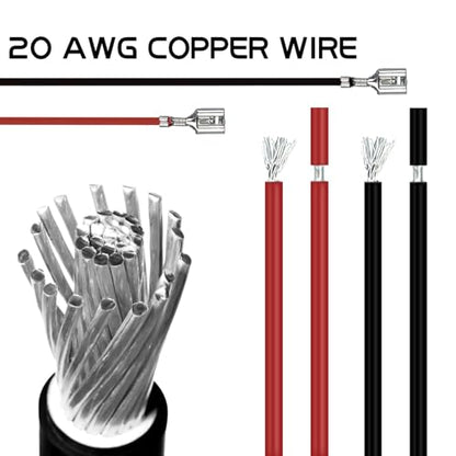 30PCS 2.8mm /4.8mm /6.3mm Female Speaker Wire Connector with Insulating Sleeves Speaker Connectors Red+Black Spade Connectors Flat Quick Splicing Kit WW001