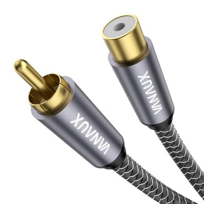 VANAUX RCA Extension Cable Subwoofer Audio Cable, 75 ohm, RCA Male to Female for Amplifier,HiFi, Analog & Digital(3ft/1m) - size: 3ft/1m