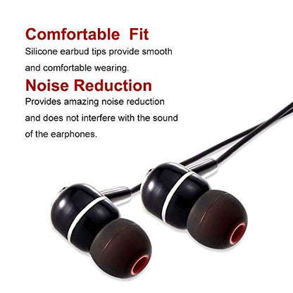 Earbud Tips High Quality Soft Silicone Earbuds Replacement Tips Fit for in-Ear Headphones(inner hole from 3.8mm - 4.2mm earphones)9 Pairs S/M/L,Black/Red - color: Black/Red