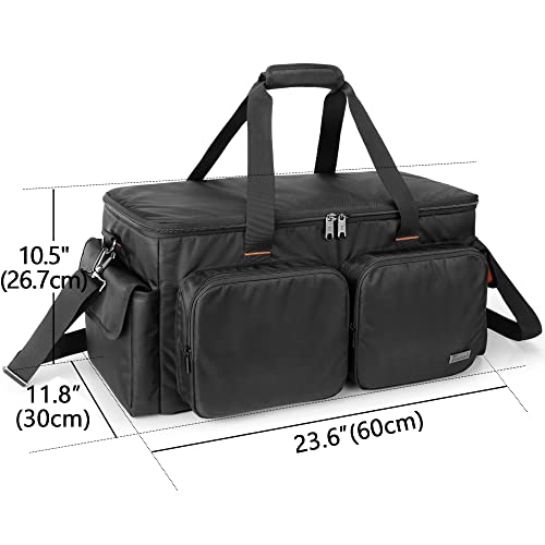 Trunab DJ Cable File Bag with Detachable Padded Bottom and Dividers | Travel Gig Bag for Professional DJ Gear, Musical Instrument and Accessories