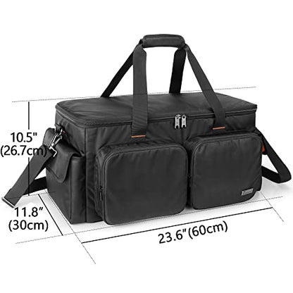 Trunab DJ Cable File Bag with Detachable Padded Bottom and Dividers | Travel Gig Bag for Professional DJ Gear, Musical Instrument and Accessories