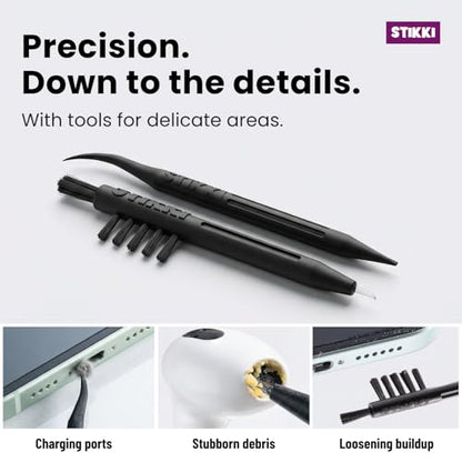 Cleaning Putty & Precision Tools - Earbud, Port & Phone Cleaning Kit | Compatible with iPhone & AirPod, Putty for Phone Speaker & Electronics, USB-C Charging Port Cleaner Tool, Leaves No Residue