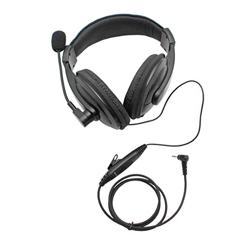 Professional Noise Cancelling Radio Overhead Headsets Headphones with PTT Boom Mic for Motorola MH230R MT350R MT352R MS355R MR355R Talkabout 2 Two Way Radio Walkie Talkie 1-pin