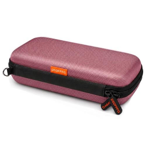 Rose Gold Small Hard Zipper Carrying Case, Universal Electronic Pouch Bag | Small Case Portable Storage Travel Pouch Bag for Power Bank, External Hard Drive, Charger, Cell Phone, USB Cable, Flash Drive - color: Rose Gold