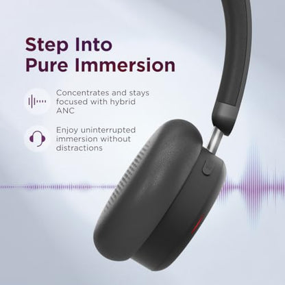 Lenovo Dual Mode Wireless ANC Headset 6550 with USB-C Receiver Microsoft Teams Certified, Hybrid Active Noise Cancellation, Bluetooth Dual Connectivity, Long Battery Life, Black - color: Black, size: Headset 6550 w/USB-C Receiver