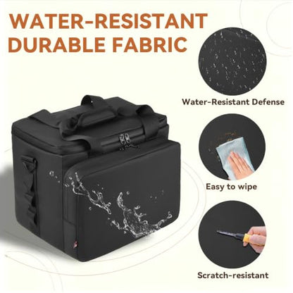 Portable Speaker Case Compatible with Turtlebox Original Gen 3 | Protective Travel Bag with Reinforced Anti-Tip Base, Padded Handle, Microphones Storage Pockets & Shoulder Strap