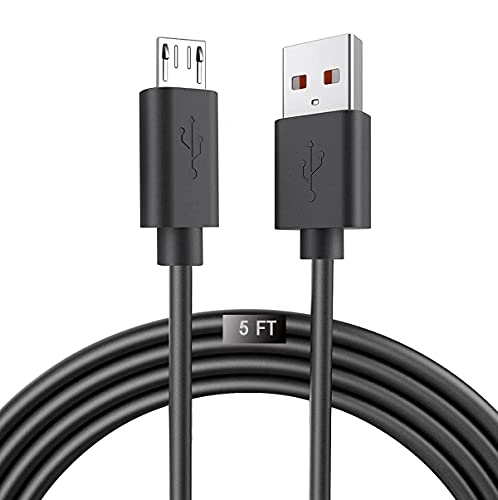 Replacement Micro USB Charger Cord for JBL Clip 3, 2, JBL Flip 4, 3, 2, JBL Charge 3, 2, 2 Plus Waterproof Portable Bluetooth Speaker Charging Cord Cable (5FT)