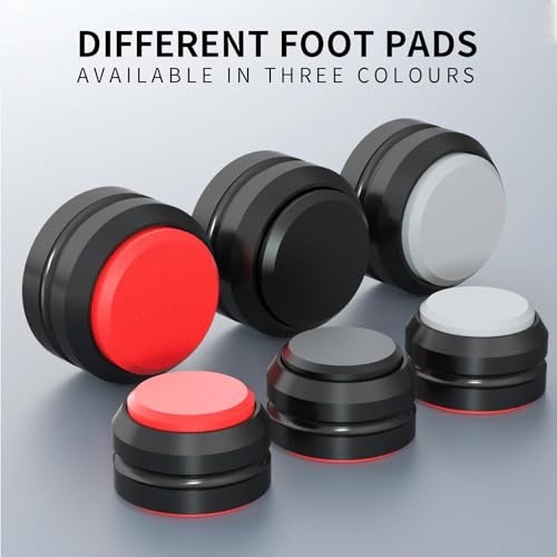 Preffair Audio Speaker Aluminum/Silicone Isolation Feet Turntable Damper Vibration Stopper Stand Absorption Shock Pad for Amplifier Preamp DAC Devices 4Pcs (Gray, 1.73"x1.18") - color: Gray