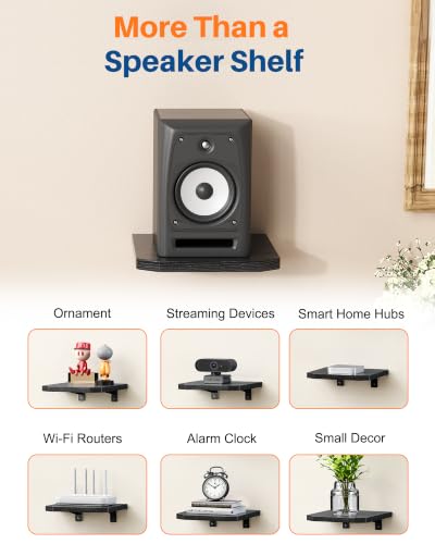BYMECOST Speaker Wall Mount, Adjustable Rear Speaker Wall Mount Shelves - color: Style 2