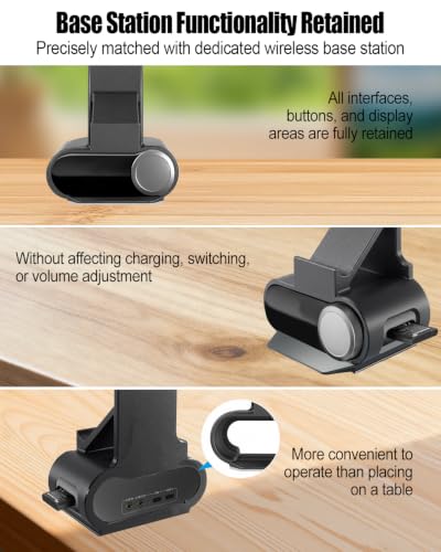 Headphone and Game Controller Stand Compatible with SteelSeries Arctis | SteelSeries Arctis Nova Pro 무선 헤드셋과 호환되는 헤드셋 홀더, 무선 베이스 스테이션용 도크 포함 - size: With Game Controller Stand