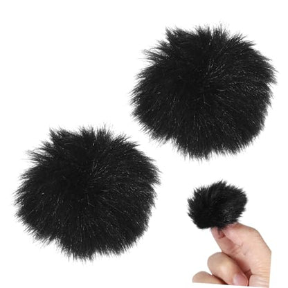 2 Pcs Microphone Windshield Furry Wind Muff, Noise Reduction Mic Cover