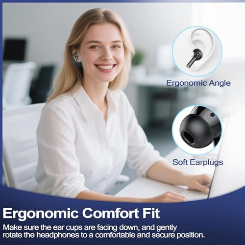 Wireless Earbuds Bluetooth 5.4 in Ear Headphones Touch Control HiFi Stereo True Ear Buds IP7 Waterproof 38H Playback LED Power Display Lightweight Earphones for Work Sports Travel