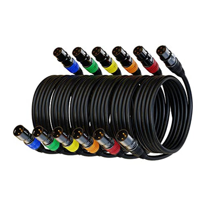XLR Cables, Microphone Cable 1.5ft 6 Packs, Short Cable - size: 1.5 Ft 6 Pack