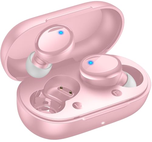 Lanteso True Wireless Earbuds Bluetooth 5.4, in Ear Headphones | 48H Playtime,Light Weight, Built in Mic, Premium Sound with Deep Bass, Clear Calls for Sports Workout Pink - color: Pink