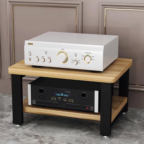 Display Shelf Stand, Small Shelf Stand, Media Stand, Rack Audio Tower Heavy Duty with Non-Slip Footpads 3 Colors 3 Sizes,Natural2 Layer - color: Natural, size: 2 layer