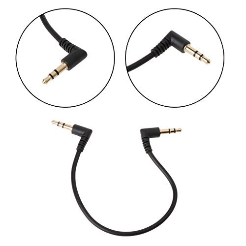 90 Degree Right Angled 3.5mm Male to Male Stereo Cable for Car AUX