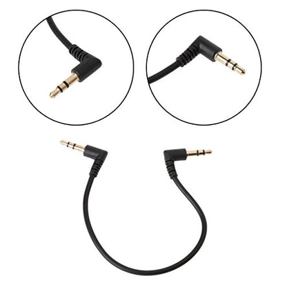 90 Degree Right Angled 3.5mm Male to Male Stereo Cable for Car AUX