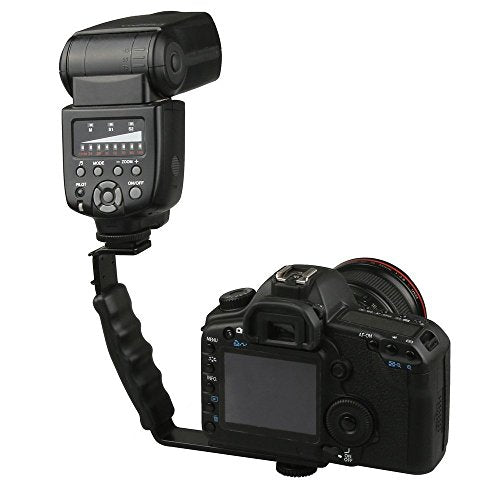 Fancierstudio Heavy Duty Photography L Bracket with 2 Standard Flash Hot Shoe Mounts