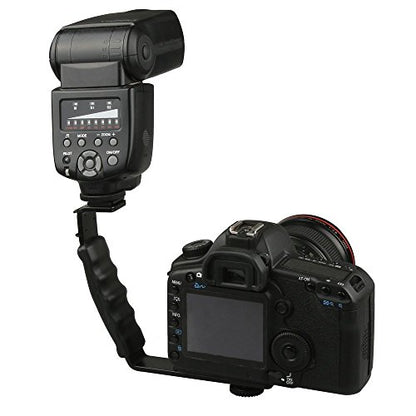 Fancierstudio Heavy Duty Photography L Bracket with 2 Standard Flash Hot Shoe Mounts