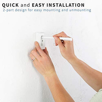 VIVO White Dual Wall Mount Brackets Designed for Sonos One, SL, and Play:1 Audio Speakers | Adjustable Mounting for 2 Sonos Speakers (MOUNT-PLAY1W)