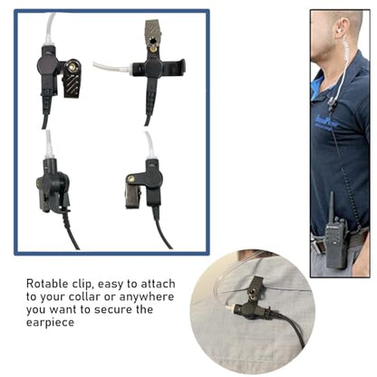 Maximalpower 3.5mm Surveillance Plug Coil Tube Earbud Audio Kit for Two-Way Radios RH617-1 N x 10 Pack - color: _10 Pack