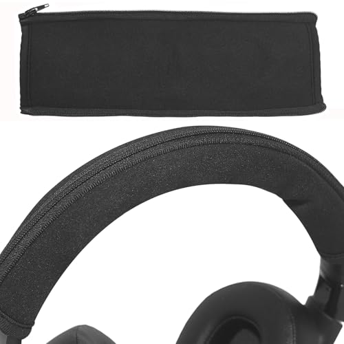 Adhiper Headphone Headband Cover Replacement Band Cushion for Audio-Technica ATH-M Series, Sony, Bose, Skullcandy, JBL, HyperX Headsets, Headband Protector Elastic Fabric with Zipper - 240 * 84mm
