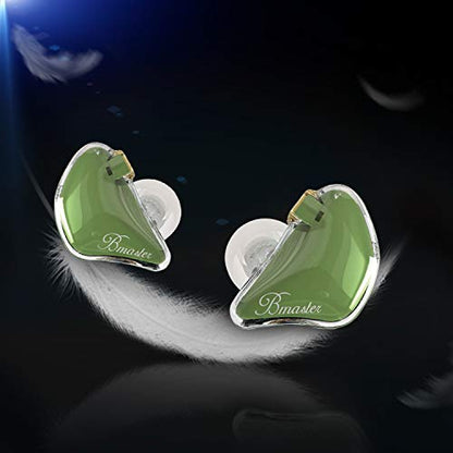 BASN Bmaster in Ear Monitor Headphones for Musicians, Hybrid Triple Drivers Dynamic Earbuds, Sound Isolating Earphones with 2 Detachable MMCX Cables (Olive) - color: Olive