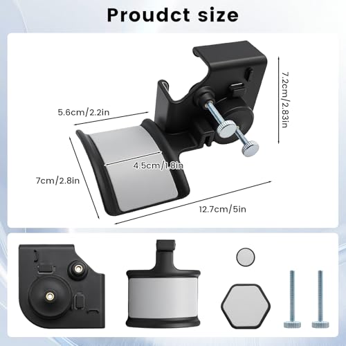 Monitor Stand for Headphones and Headsets, Headset Stand for Monitor, Stand for Headphones and Headsets (Premium-Grade Holder Saves Desk Space and Protects Headphones, Black)