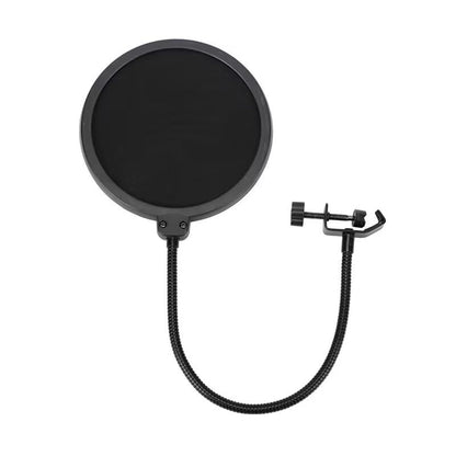 LIUSM Professional Microphone Filter Screen-Mic Pop Blocker Mask Shield | 360° Flexible Gooseneck, Stabilizing Arm