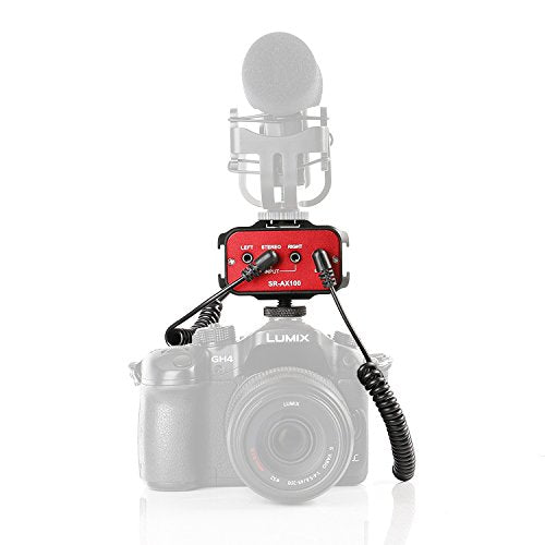 Saramoni SR-AX100 Dual Channel Audio Adapter 3.5mm Jack Microphone Mixer for DSLR Camera