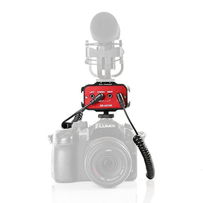 Saramoni SR-AX100 Dual Channel Audio Adapter 3.5mm Jack Microphone Mixer for DSLR Camera