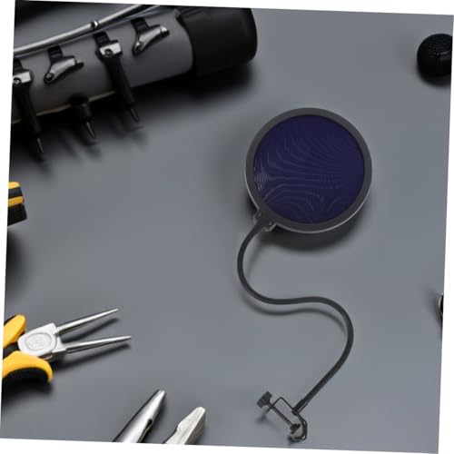 YARNOW Microphone Windscreen with Mesh Design Pop Filter for Noise Reduction Live Broadcasting Podcasts and Home Studios Durable and Washable Protective Cover Large