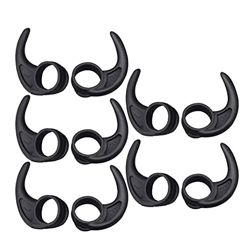 5 Pairs Silicone Earbud Hooks Earphone Sport Grips Flaps W-ings Adapters Eartips for in-Ear and Channel Headphones,Earbud Hooks - size: Medium
