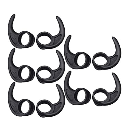 5 Pairs Silicone Earbud Hooks Earphone Sport Grips Flaps W-ings Adapters Eartips for in-Ear and Channel Headphones,Earbud Hooks - size: Medium