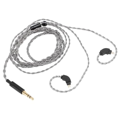 Premium Silver Plated Copper Earphone Cable Replacement for TFZ QDC Revonext 3 5mm to 0 78mm 2 Pin with Memory Wire Earhooks Clear Sound Lossless Upgrade