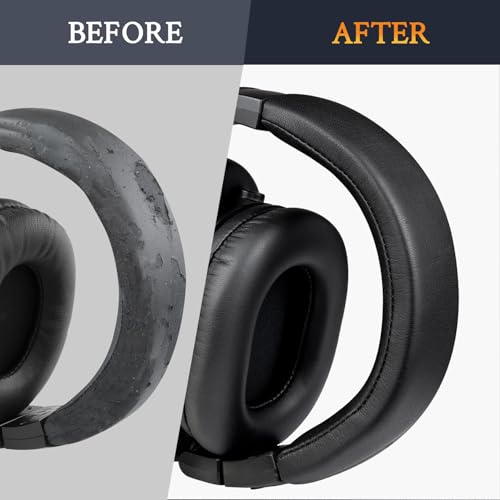 SOULWIT Headband for ATH M50X - Black | for Audio Technica M50, M50X, M50XWH, M50XBT, M50XBT2, M50S/LE Headphones - color: Black