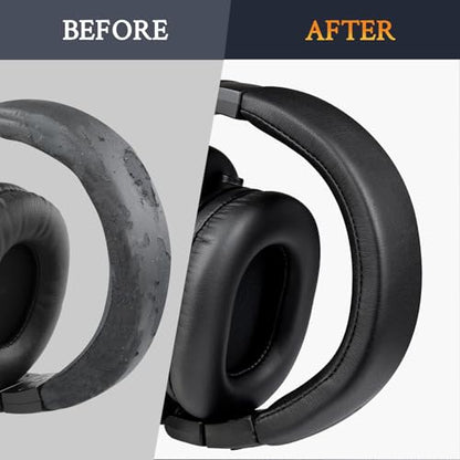 SOULWIT Headband for ATH M50X - Black | for Audio Technica M50, M50X, M50XWH, M50XBT, M50XBT2, M50S/LE Headphones - color: Black