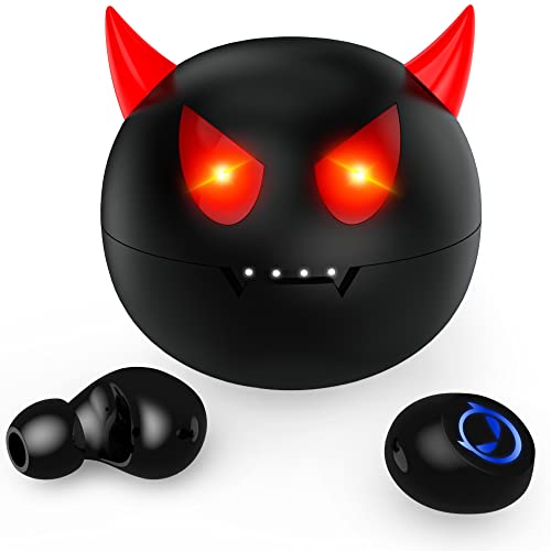 Ture Wireless Earbuds Gaming Bluetooth Earbud Touch Control in-Ear Headphones with Charging Case Noise Reduction 36H Playtime Kids Earphones,No Delay Sports Earbuds - color: Black