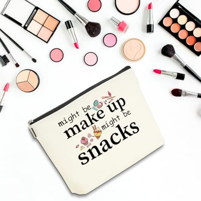 2 PCS Friend Gifts for Women Makeup Bag Snack Bag Funny Gifts Cosmetic Bags - color: Multicolor 0081