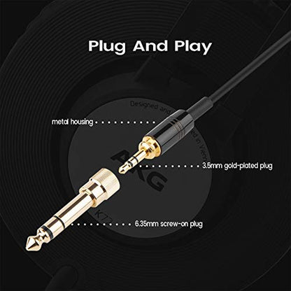 K702 Cable Coiled Aux Cord for AKG K240, Q701, K712, K240S, K141 Headphones | XLR Female to 3.5mm Male Audio Cable Wire with 6.35mm Adapter