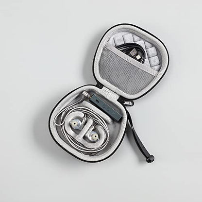 Hard Portable Protective Shell Skin Carrying Case for in-Ear Earphone Bag Decoding Headphone Amplifier Storage Box Cover (Black) - color: Black