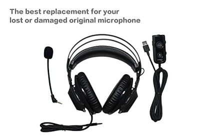 Replacement Game Mic for HyperX Cloud Revolver Headset on PS4 PS5 Xbox One PC, 3.5mm Detachable Boom Microphone