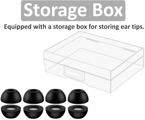Replacement Foam Tips for Galaxy Buds3 Pro, Noise Cancelling Memory Foam Ear Tip, Fit in Case, XL Size 4 Pairs, Black XL (Buds3ProFoamXL4p) - size: Extra Large