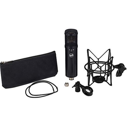 Warm Audio WA-47jr Large-Diaphragm FET Condenser Microphone (Black) Bundle with Studio Headphones, Pop Filter & XLR Cable
