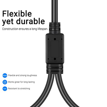 LanSenSu 1 Male to 2 Female XLR Y Splitter Micrphone， 3pin XLR Female to Dual XLR Male Y-Splitter Balanced Mic Audio Cables for Stereo Mic to L & R Audio Track (3.3ft-2pack) - size: 3.3ft-2pack