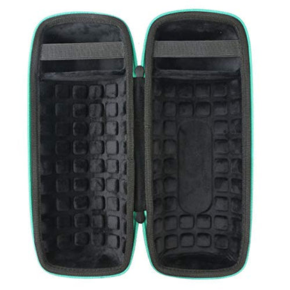 co2CREA Hard Travel Case for JBL Charge 5/4 Speaker, Black+Teal Zipper | Portable Travel Bag Replacement with Custom Molded Interior and Handle, Shockproof EVA Shell and Soft Lining - color: Black Case + Teal Zipper