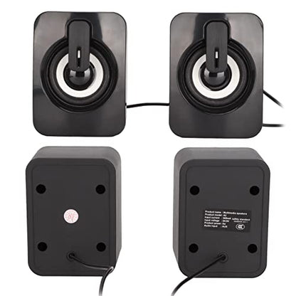 Mini Computer Speaker Stereo Less Distortion USB Powered Wired Small Speaker for for Desktop PC Laptop,Laptop Desktop Gaming Stereo Speaker Computer Speakers